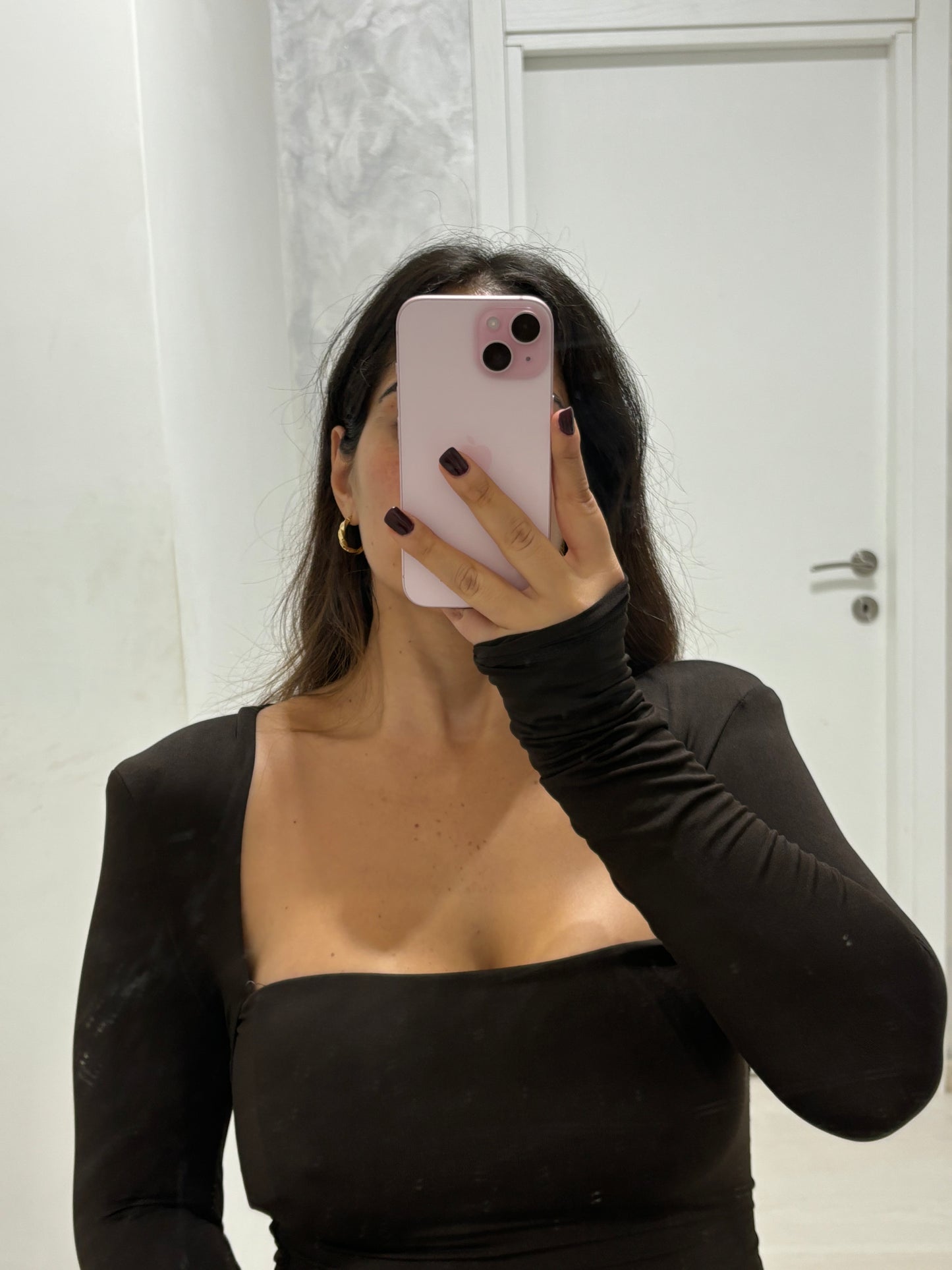 Dress Spallina Strutturata Marrone