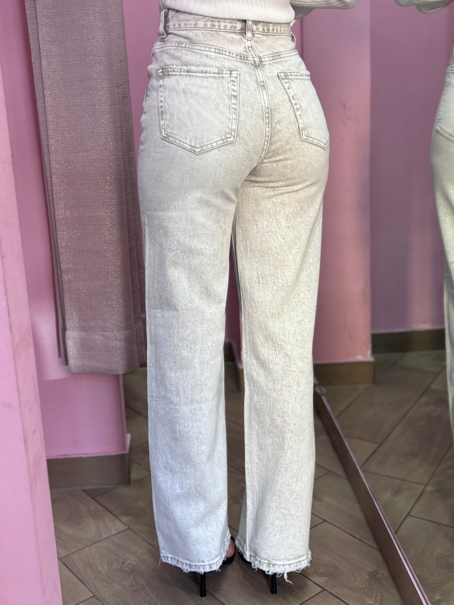 Denim a palazzo ghiaccio