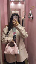 Borsa rosa micro paillettes
