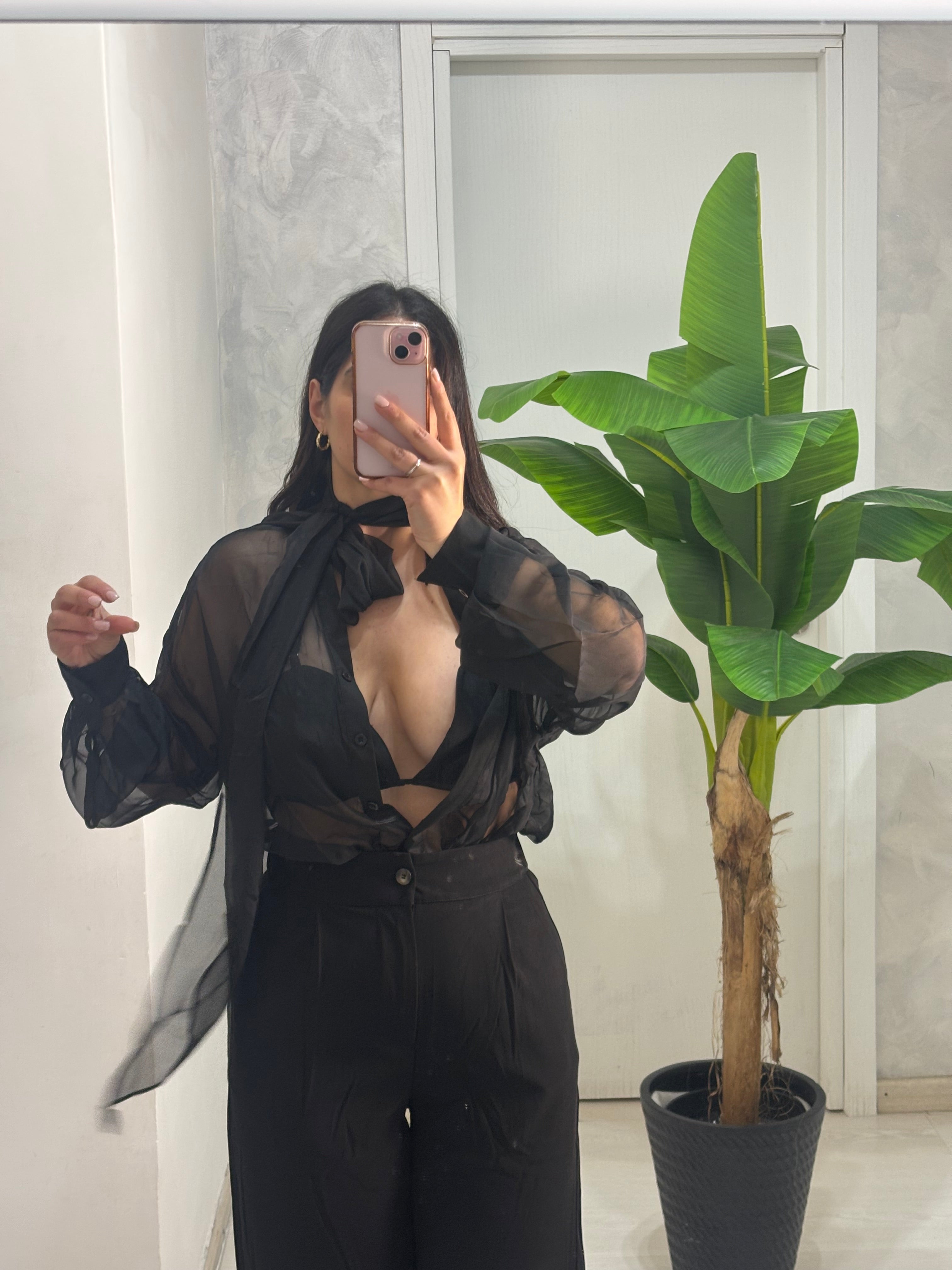 Camicia velata con Bralette