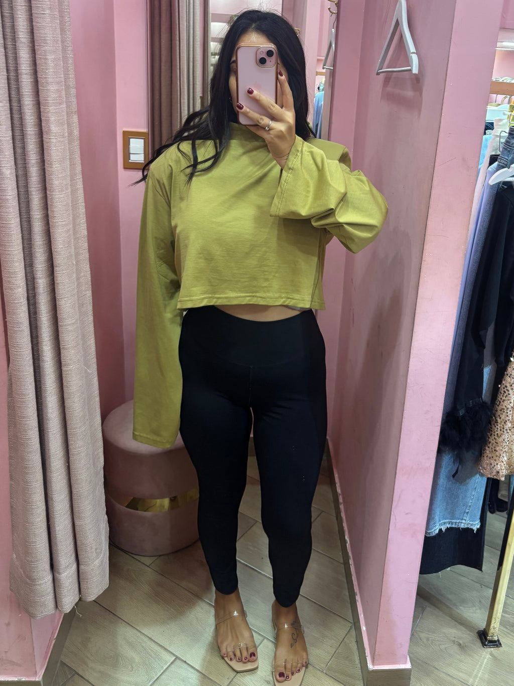 Maglia crop manica lunga