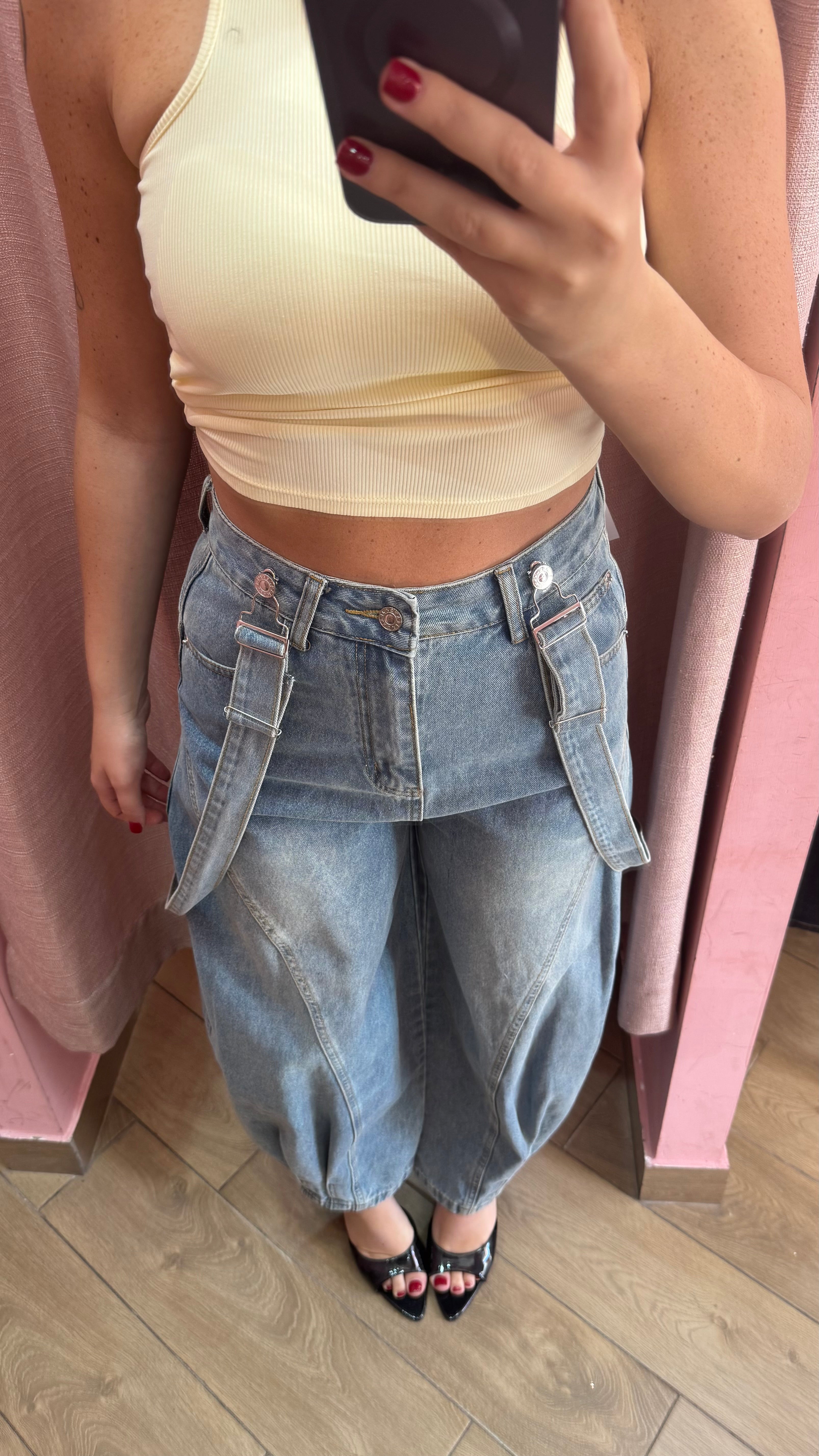 Denim salopette