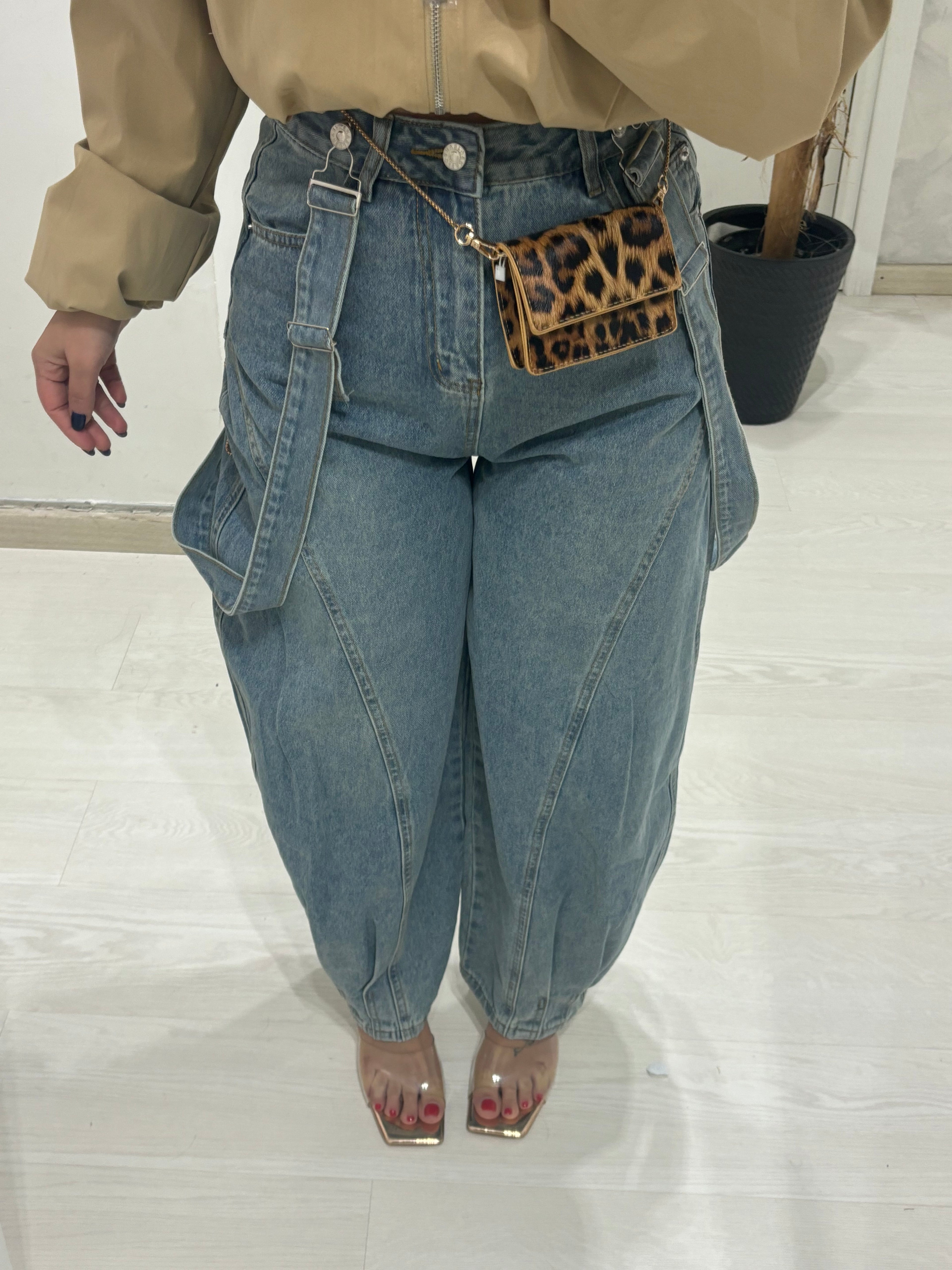 Denim salopette