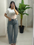Denim ballon fit