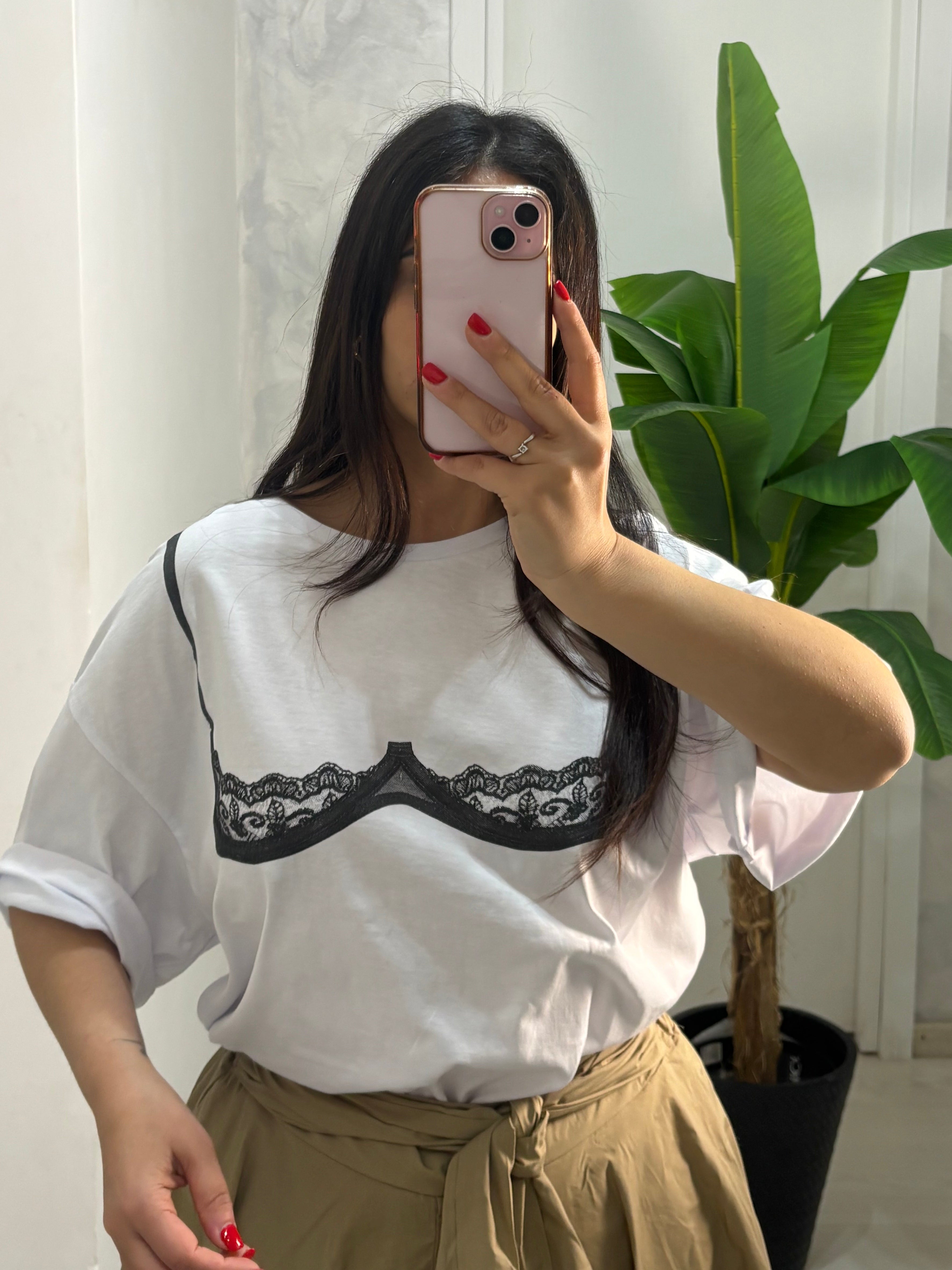 T shirt oversize BRALETTE