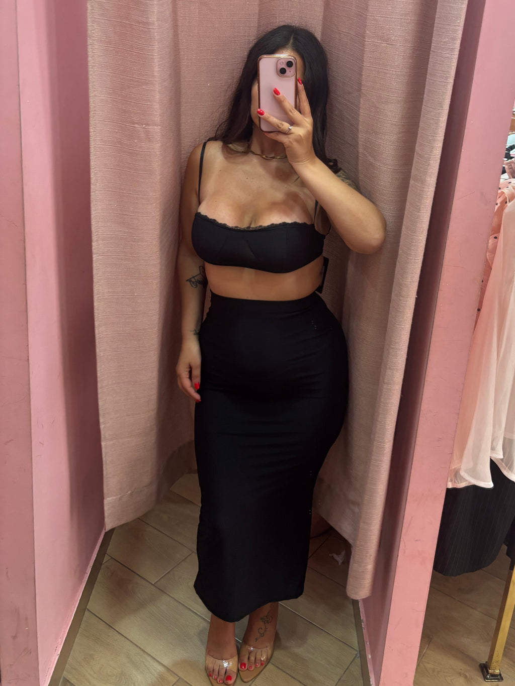 Coordinato in lycra nero