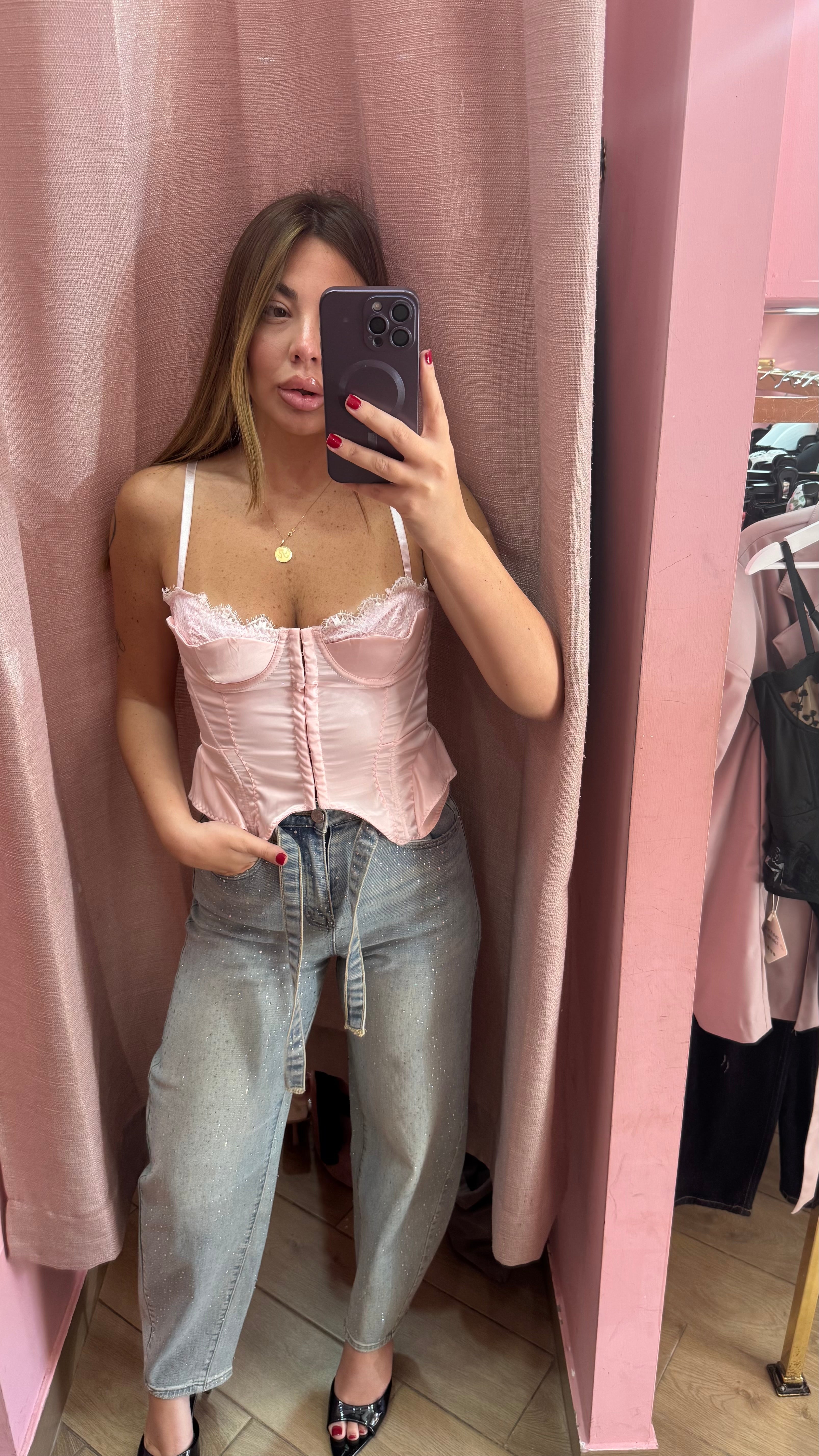 Denim super Shine con cinturino