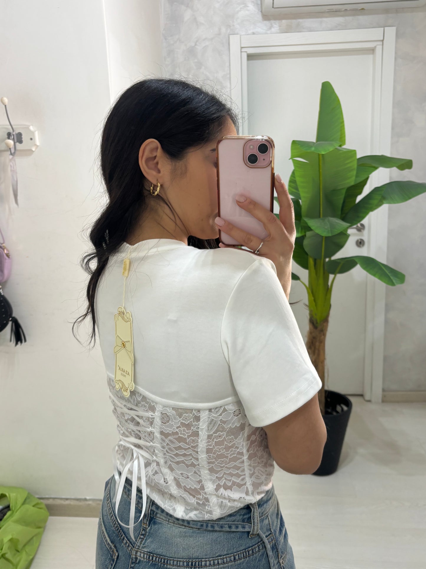 Maglia bustino pizzo