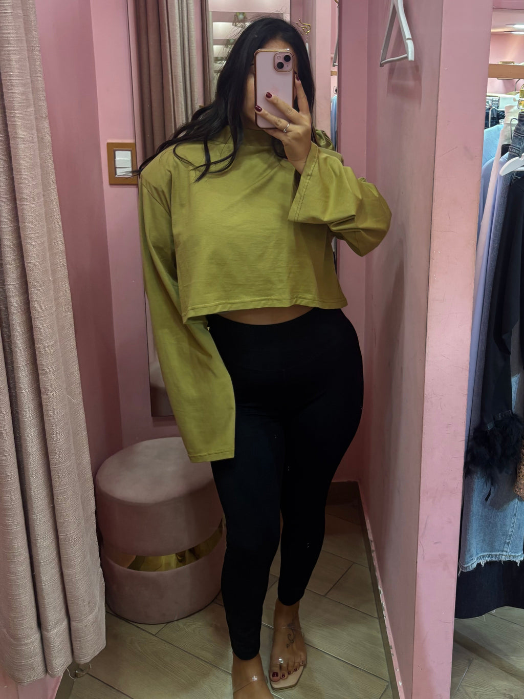 Maglia crop manica lunga