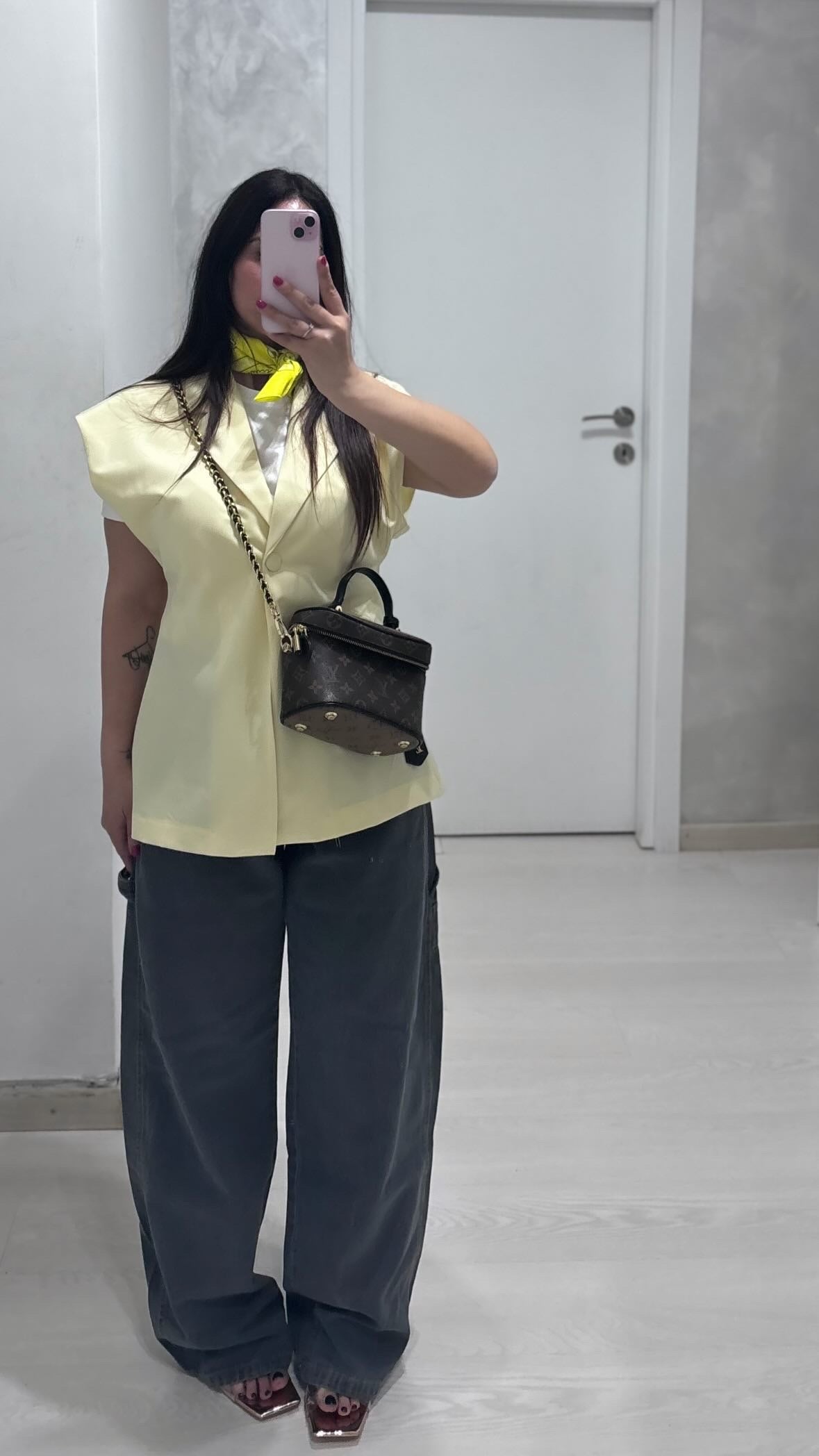 Gilet sfiancato giallo