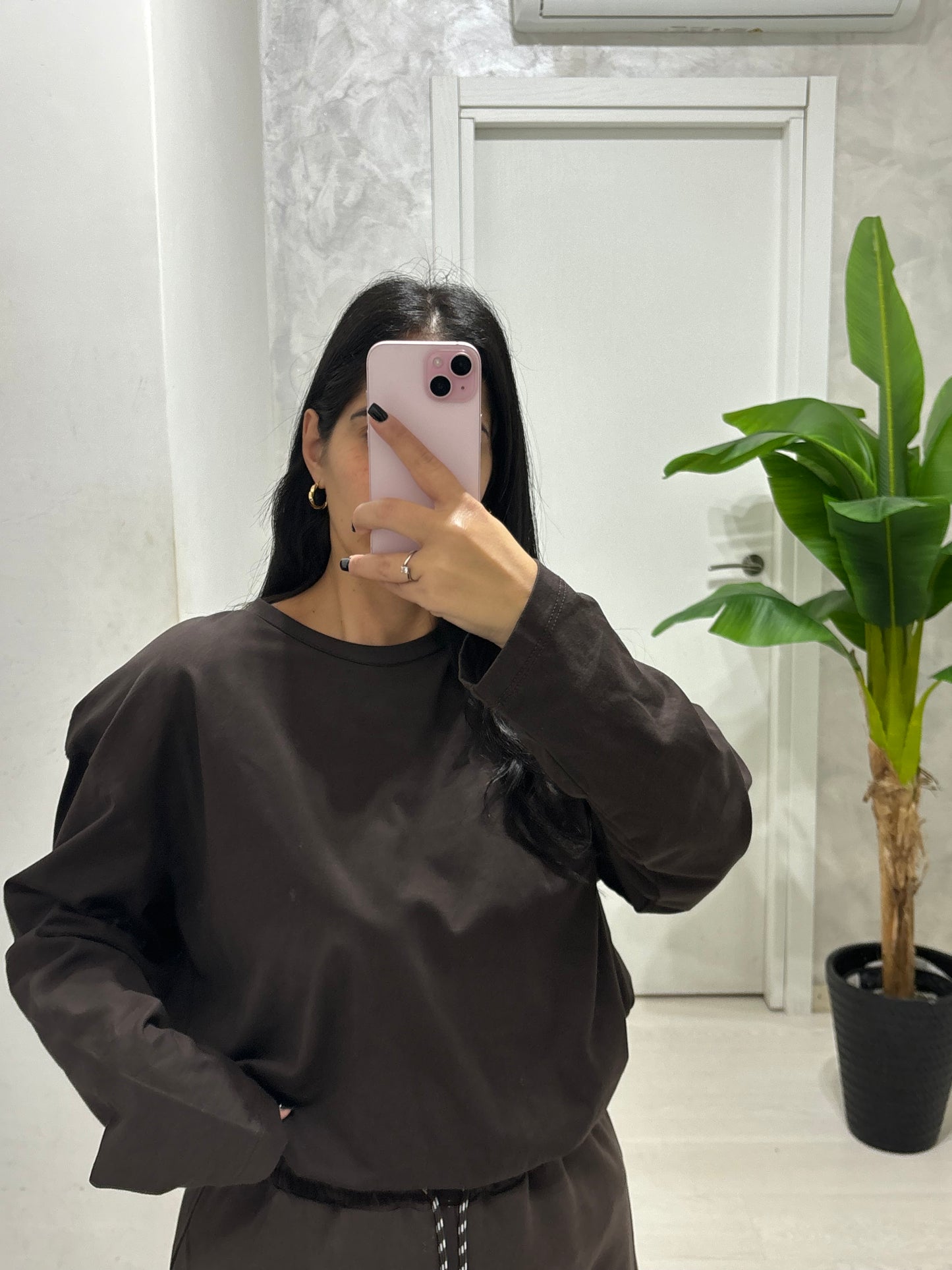 Maglia JUST long sleeve marrone