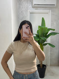 T shirt basic beige