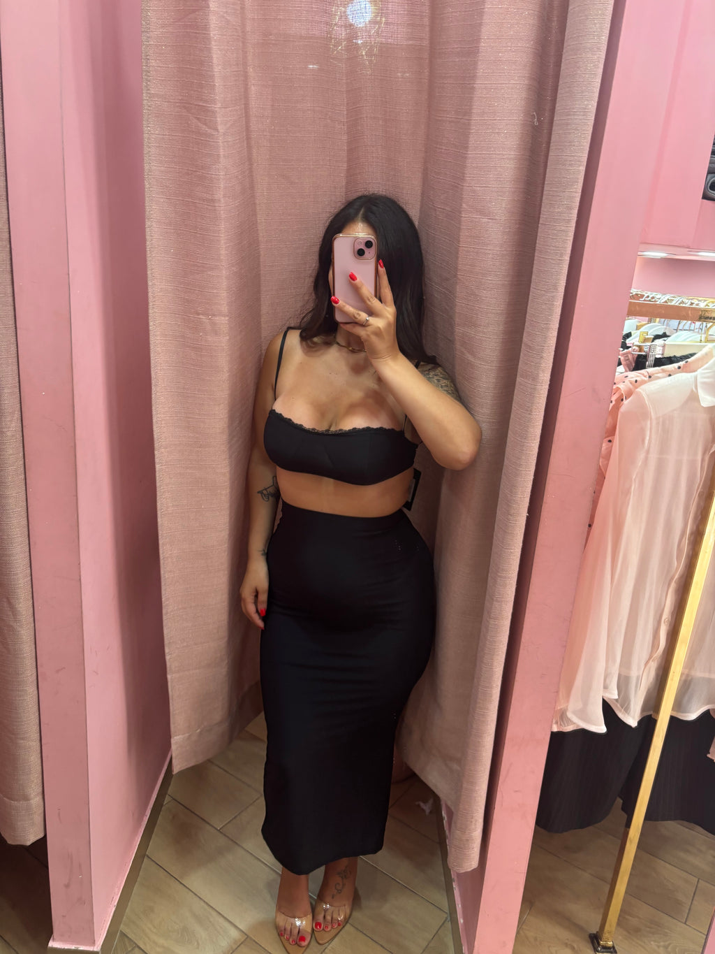 Coordinato in lycra nero