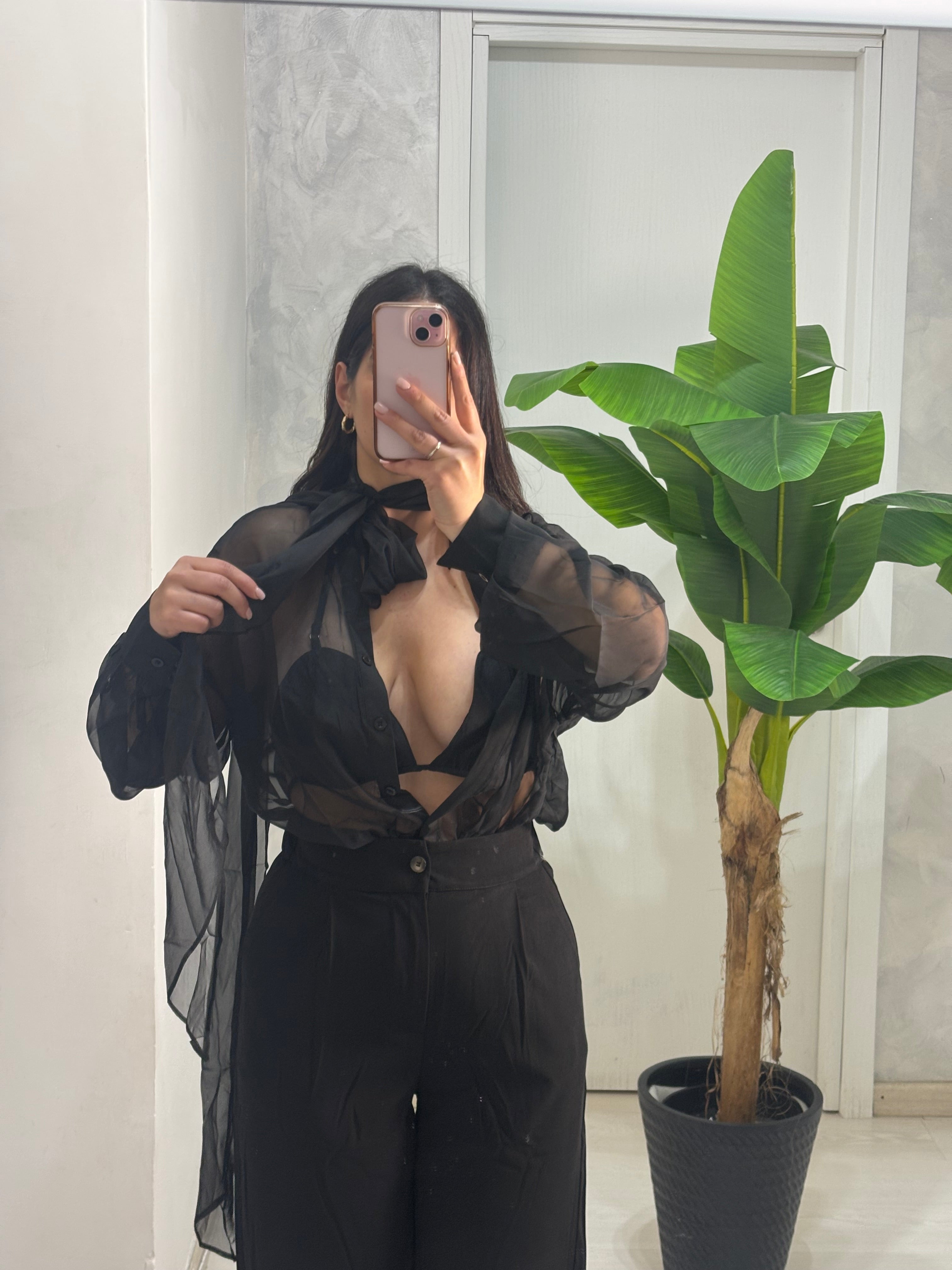 Camicia velata con Bralette