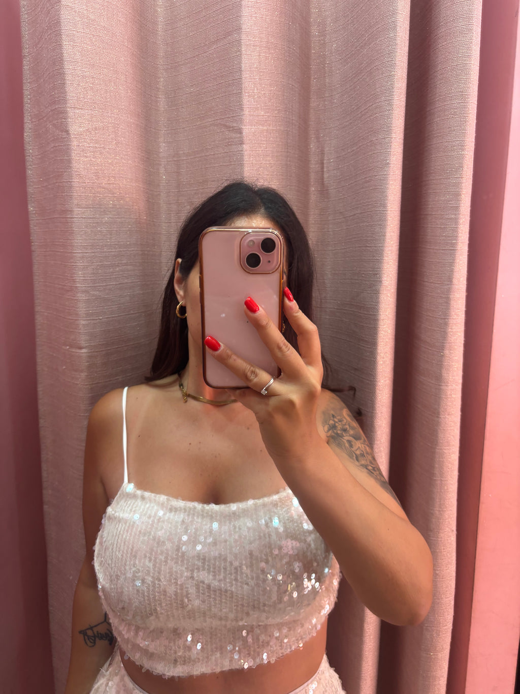 Top e gonna paillettes