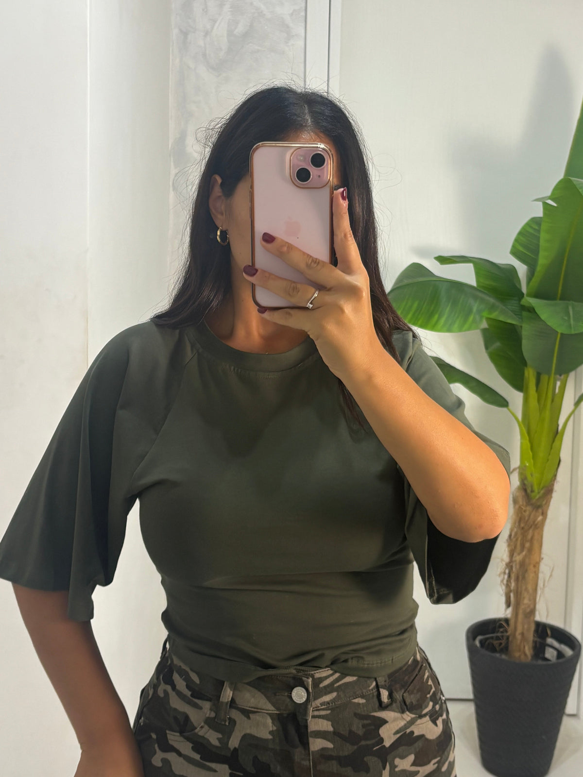 T shirt bustino militare