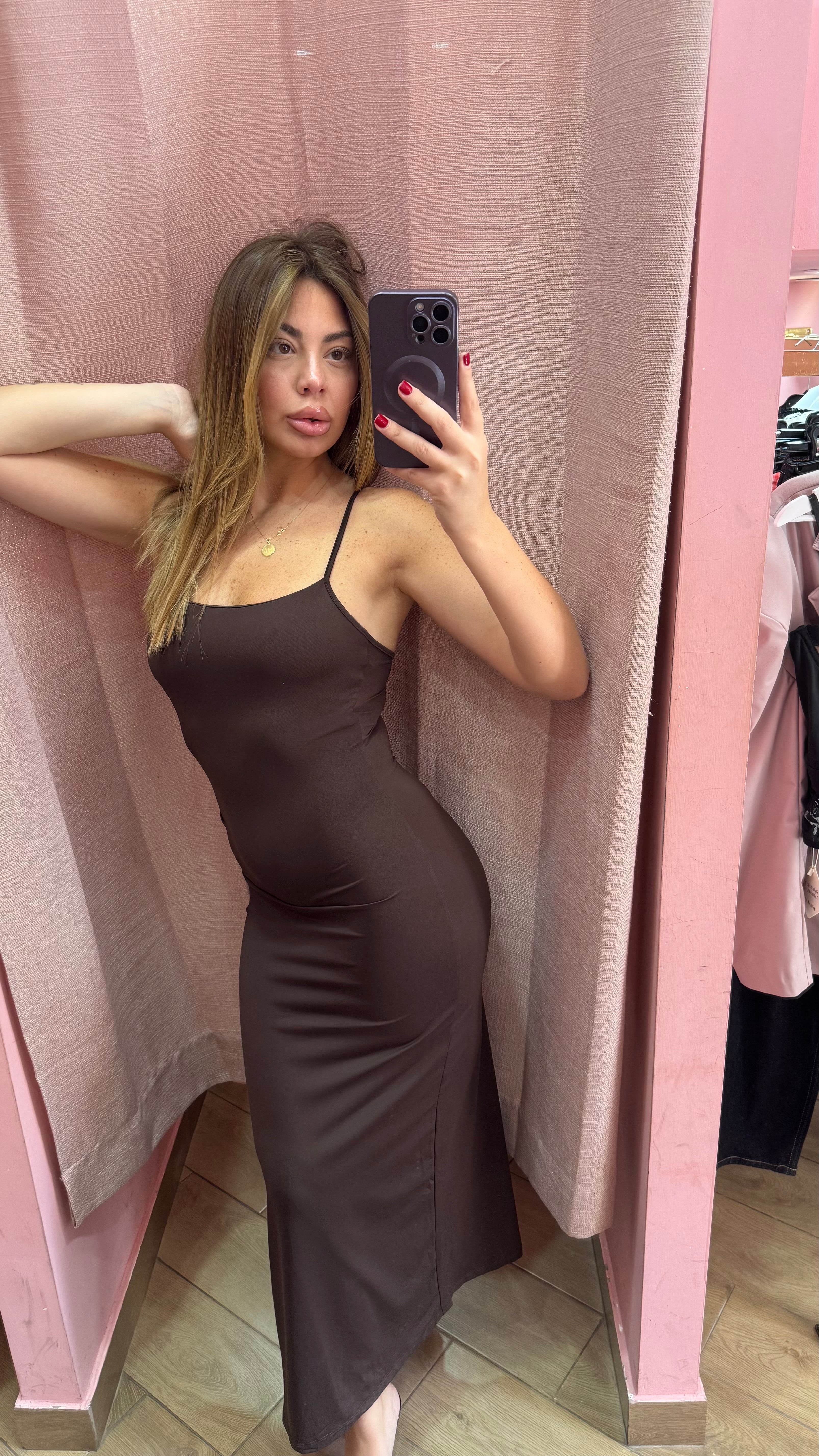Abito lungo marrone