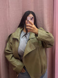 Chiodo oversize verde oliva