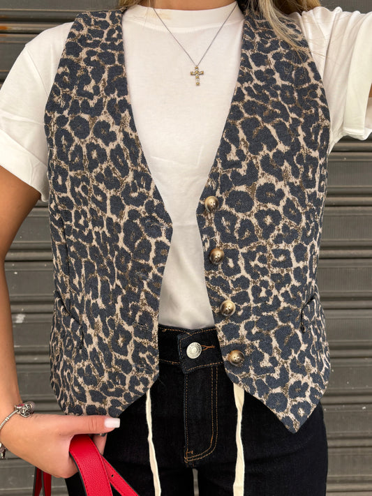 Gilet leopardato