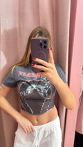 T shirt bustino velato