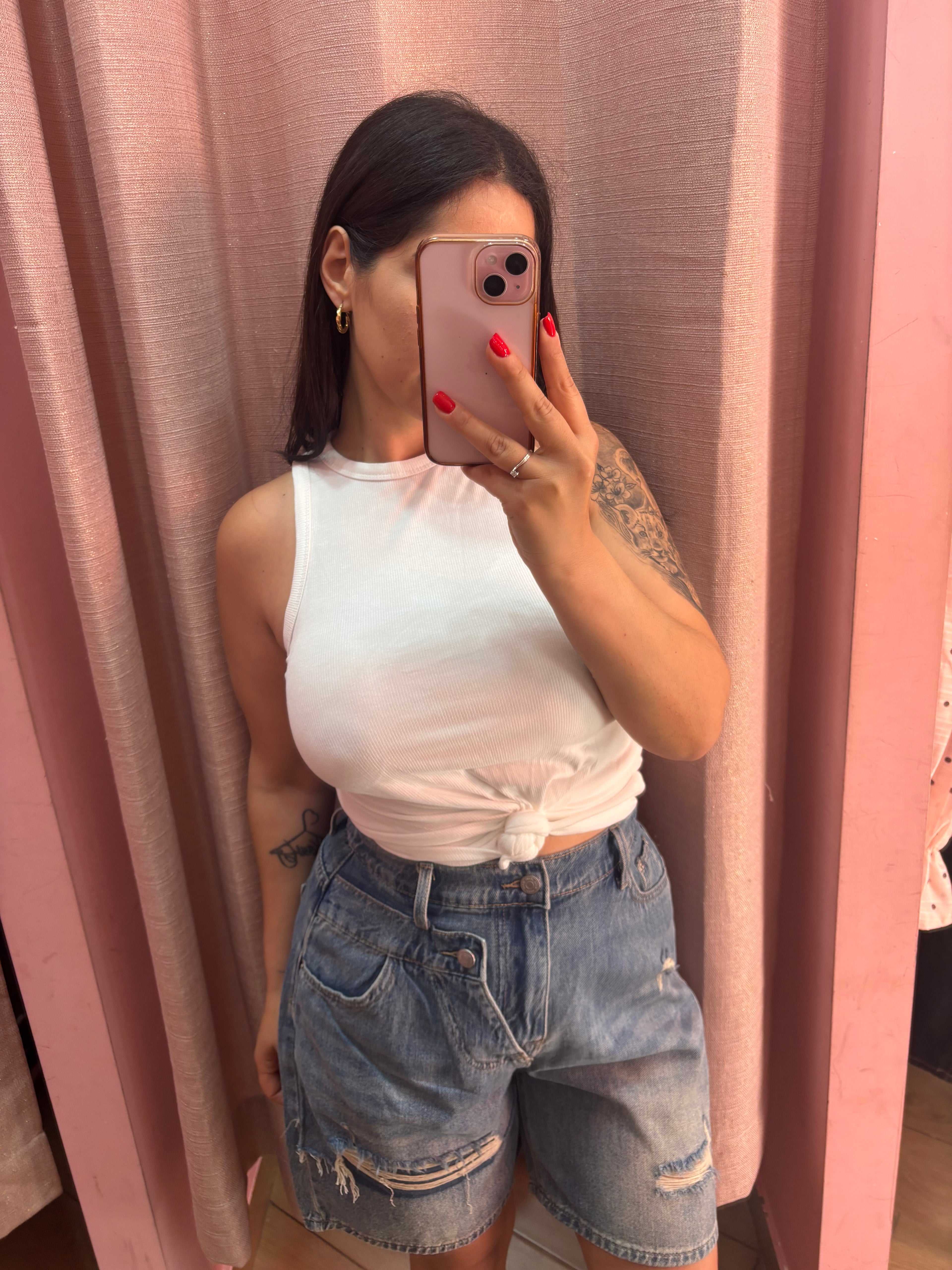 Canotta con nodo white
