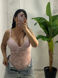 Body pizzo rosa