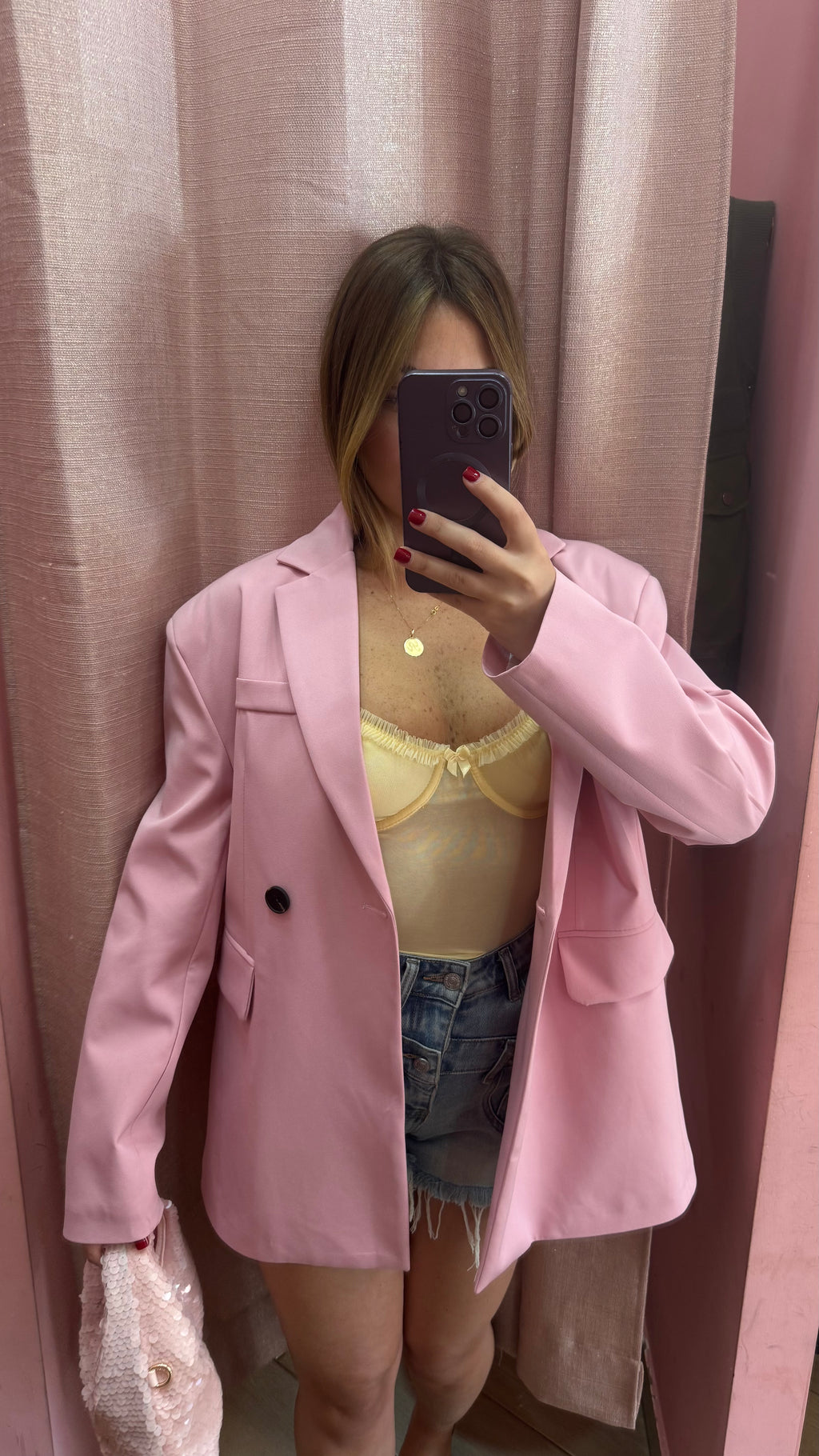 Giacca oversize pink
