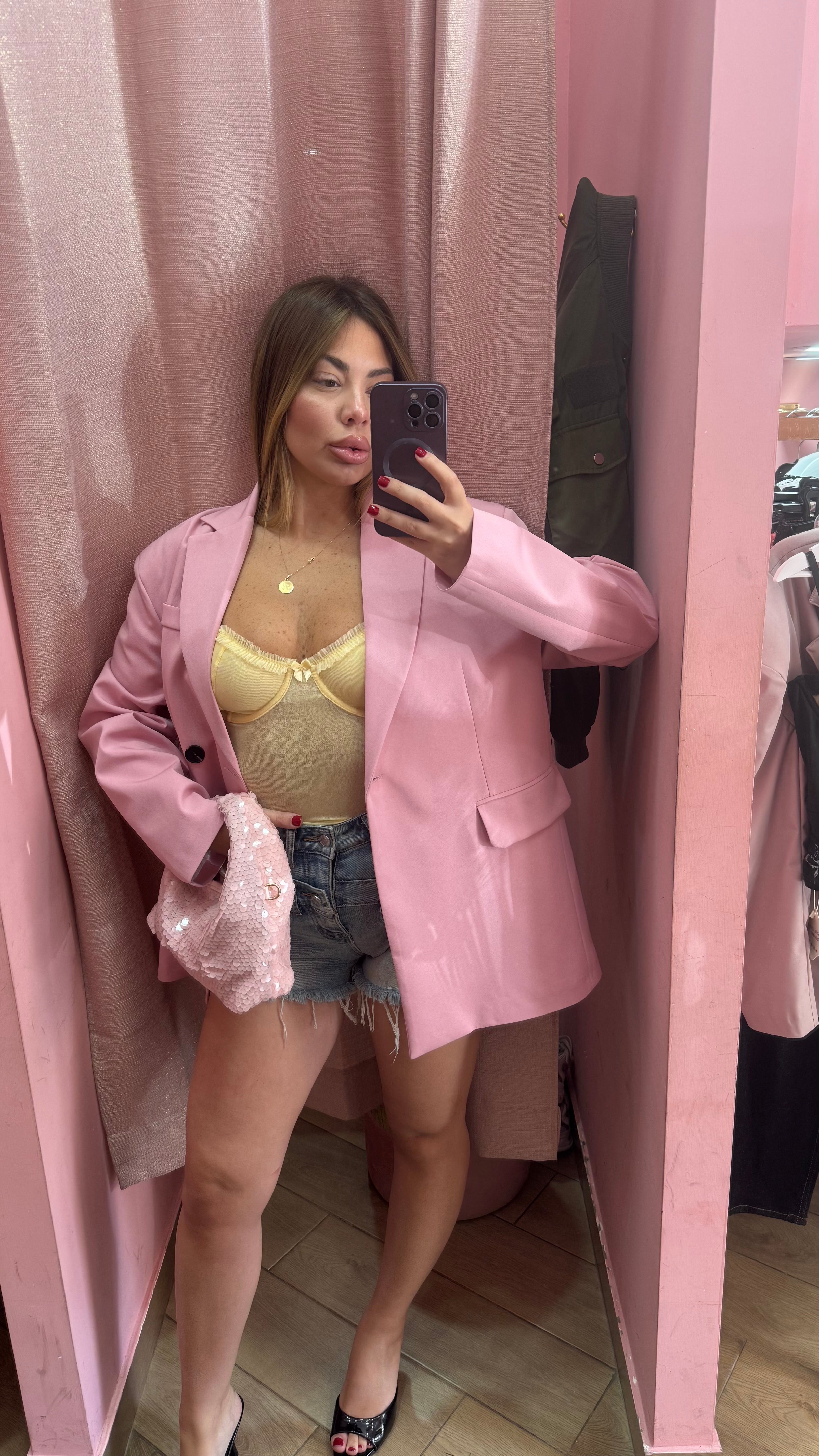 Bag rosa pailettes