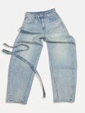 Denim ballon strass