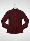 Maglia a costine bordeaux